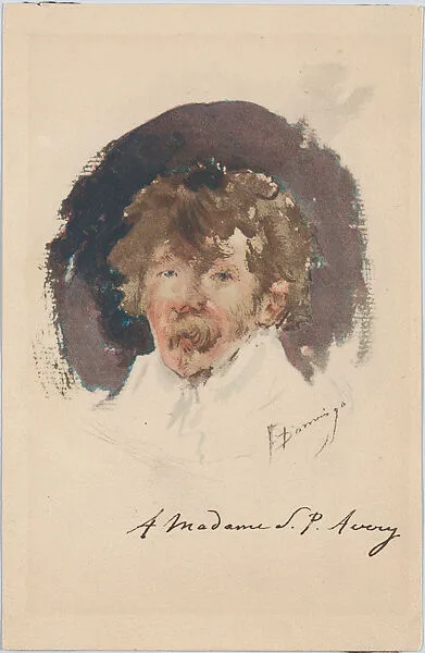 Head of man turned left — Mary Ann Ogden Avery|Francisco Domingo y Marqués