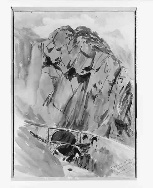 Devil's Bridge, St Gotthard (from Switzerland 1870 Sketchbook) — John Singer Sargent