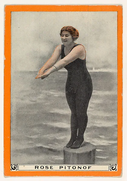 Rose Pitonof, No. 6, The Starting Dive, from the Champion Women Swimmers series (T221), issued by Pan Handle Scrap — Pan Handle Scrap Company
