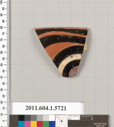 Terracotta rim fragment of a kylix: eye-cup (drinking cup)