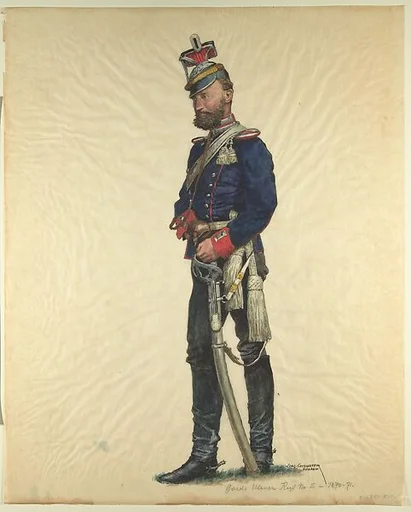 Prussian Military Costume: Garde Ulanen Regiment No. 2 - 1870-71