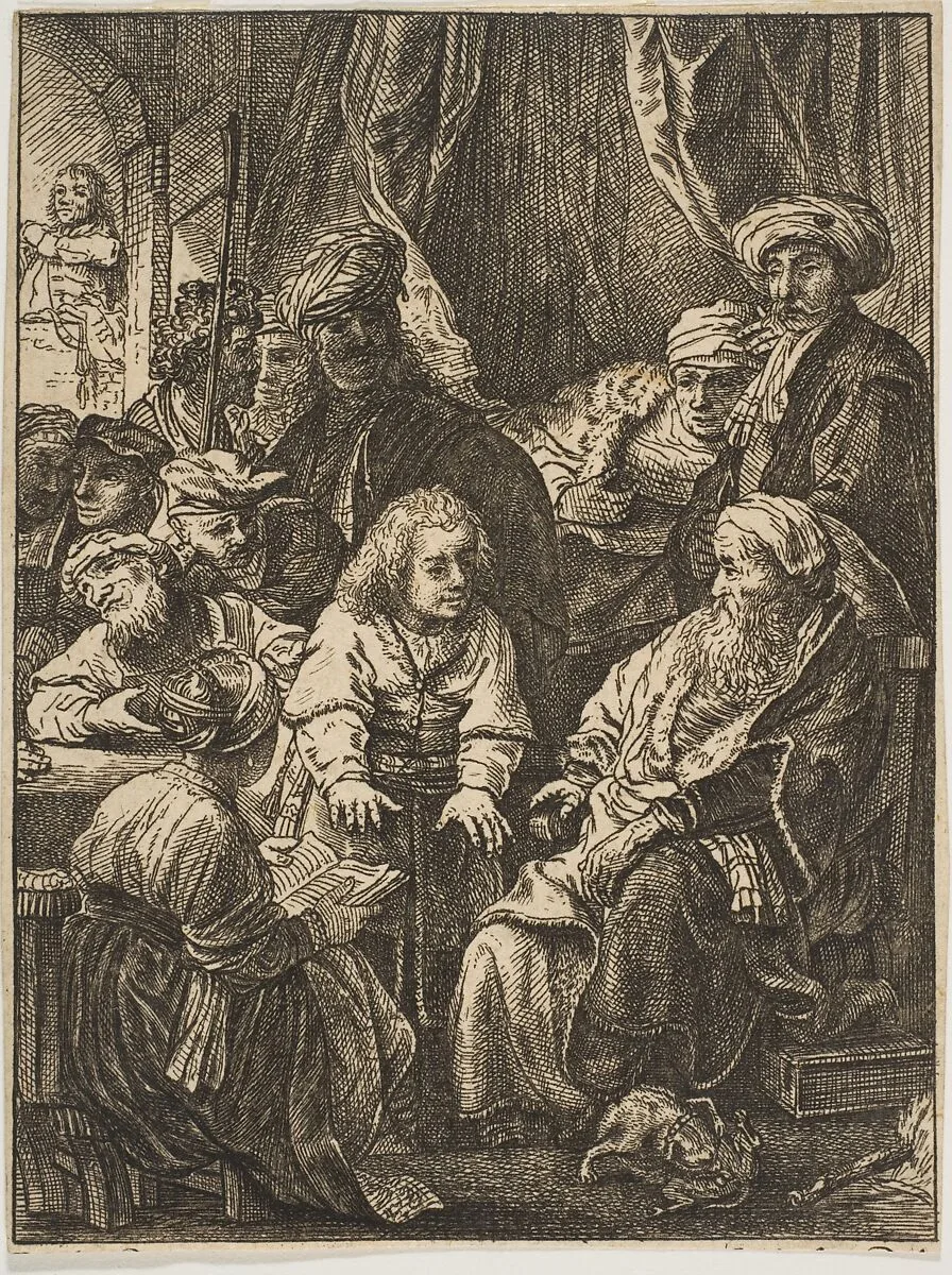 Joseph Telling His Dreams (reverse copy) — Rembrandt (Rembrandt van Rijn)