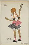 Girl with Shuttlecock — Mela Koehler|Wiener Werkstätte