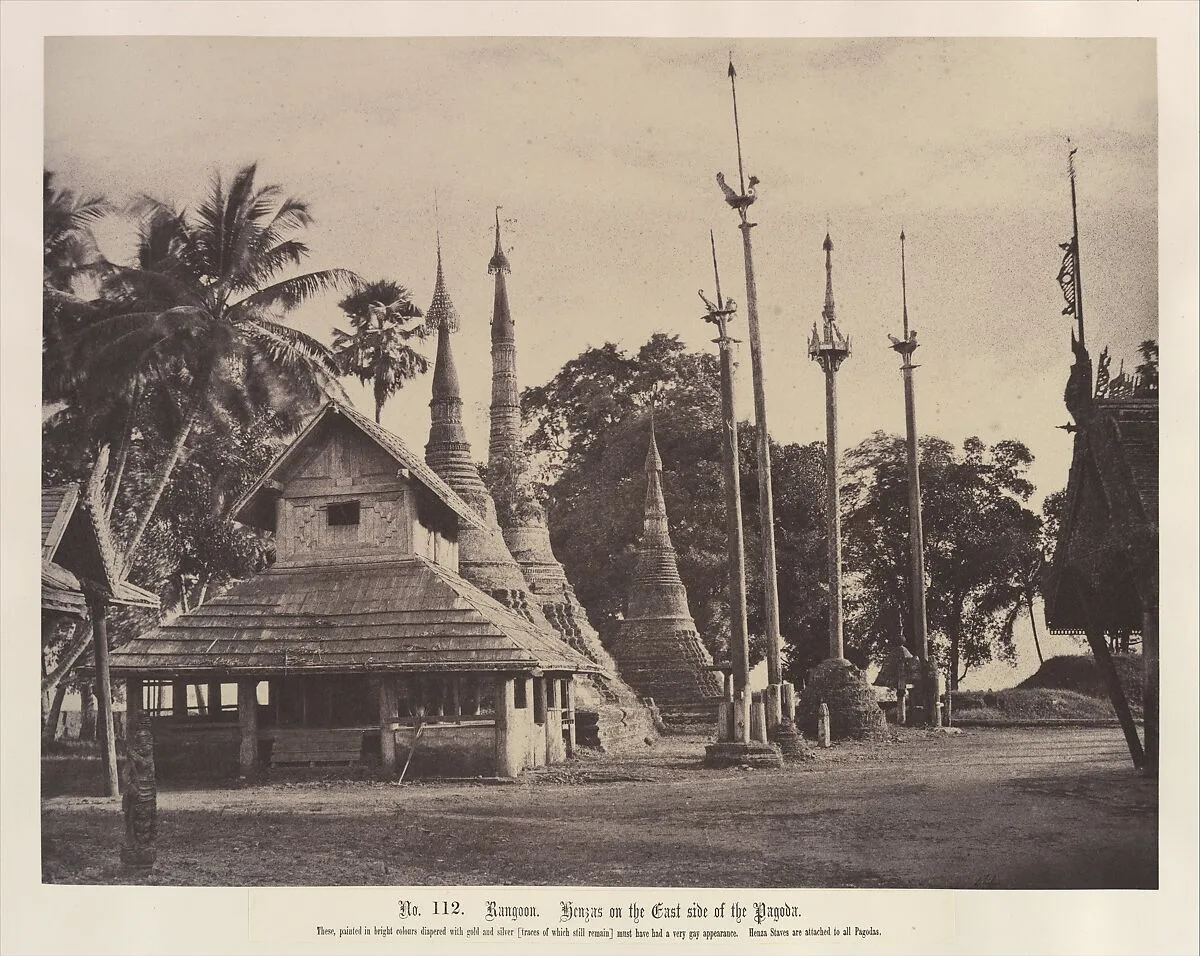 Rangoon: Henzas on the East Side of the Shwe Dagon Pagoda — Linnaeus Tripe