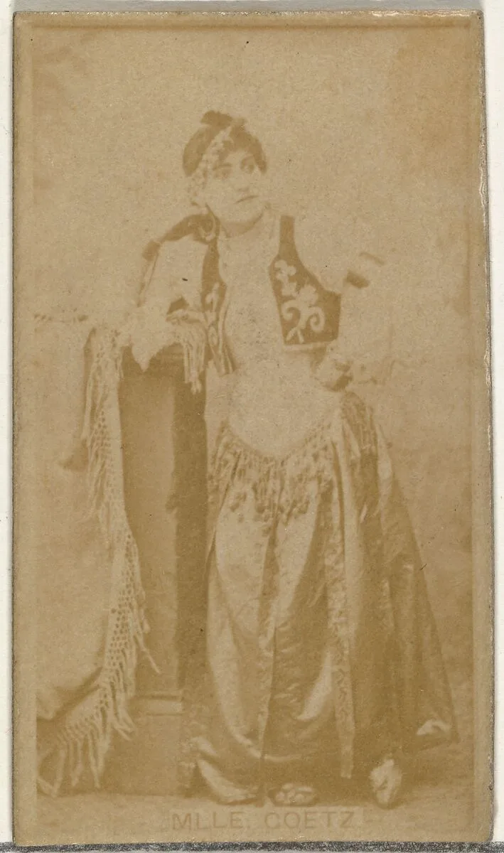 Mlle. Goetz, from the Actors and Actresses series (N145-8) issued by Duke Sons & Co. to promote Duke Cigarettes — American Tobacco Company|W. Duke, Sons & Co.