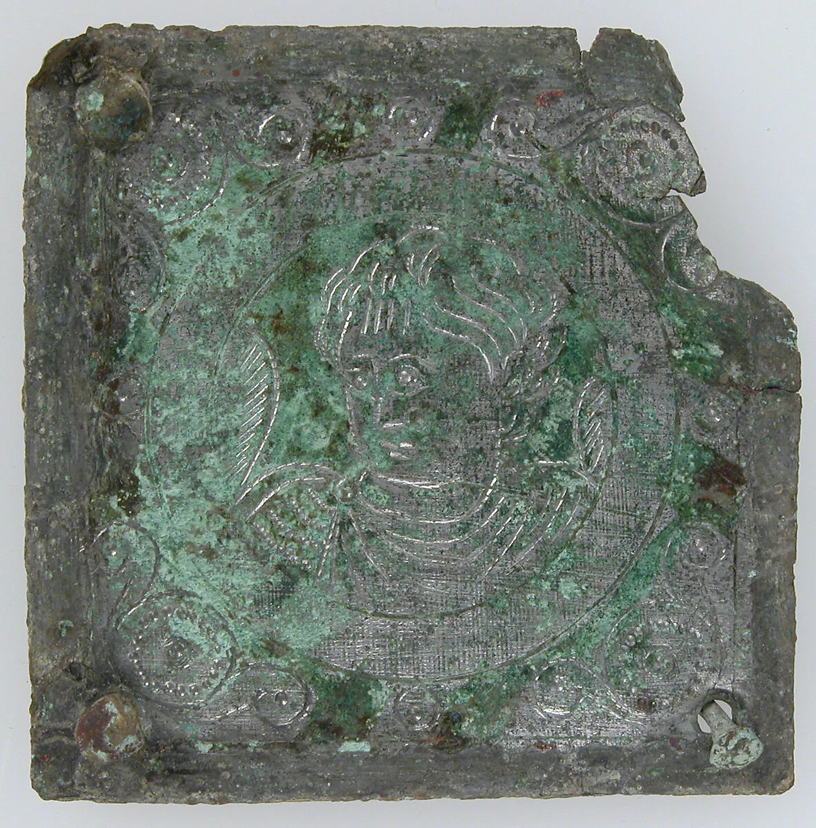 Tinned-Copper Plaque with a Personification — Unknown
