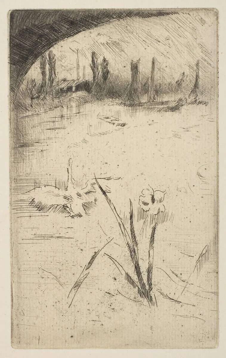 Swan and Iris (Sketch after Cecil Lawson's "Swan and Iris") — James McNeill Whistler|Cecil Gordon Lawson