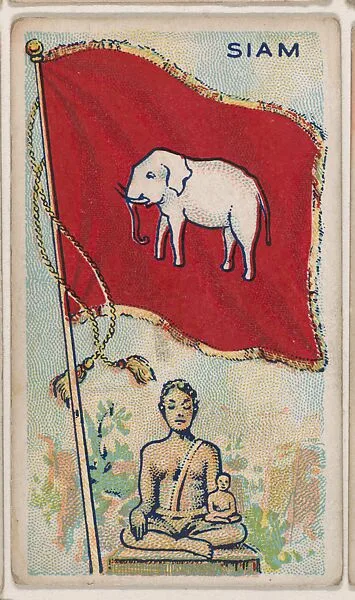 Siam, bakery card from the Flags series (D34), issued by the Ward-Mackey Company — Ward-Mackey Company