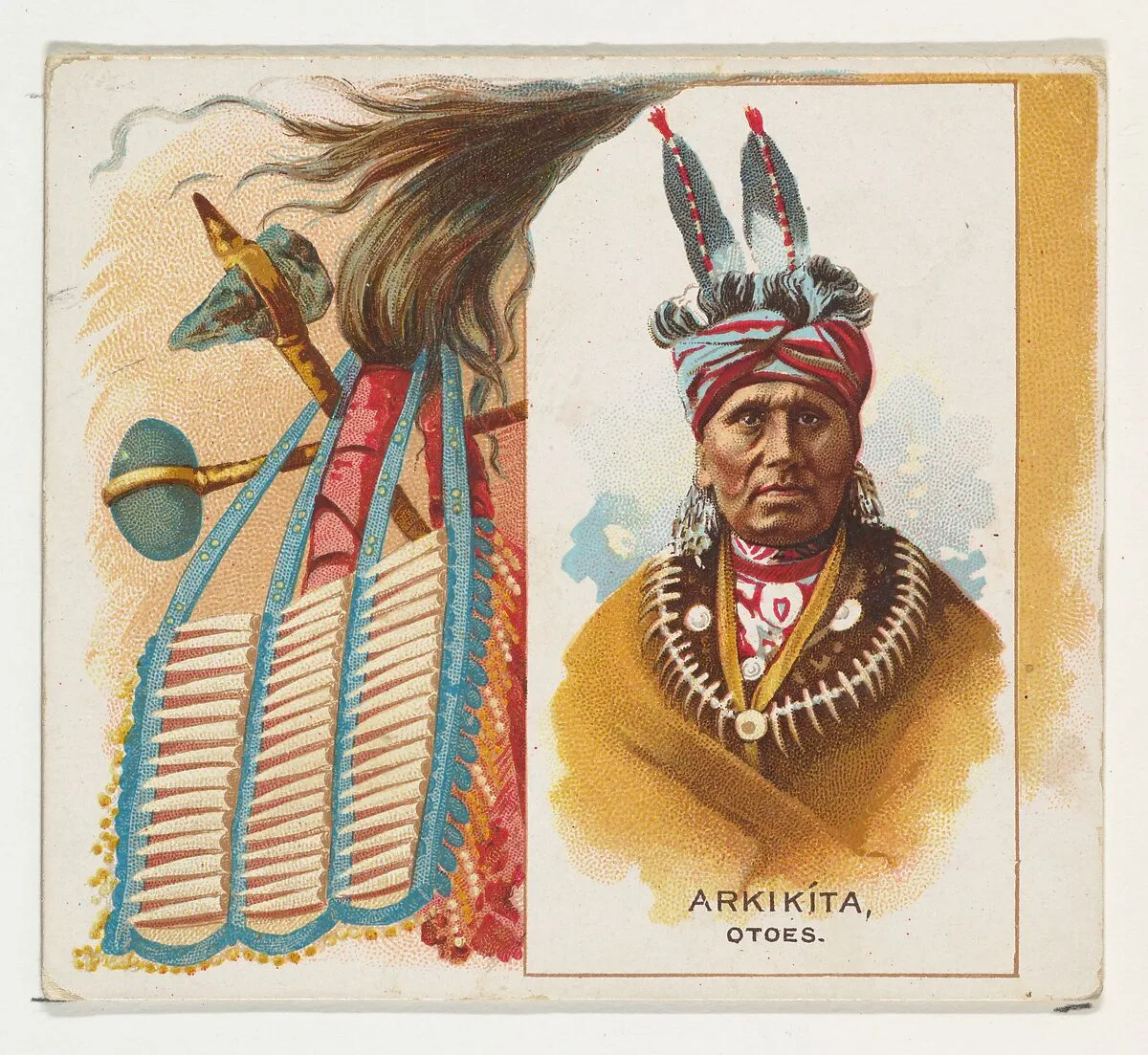 Arkikita, Otoes, from the American Indian Chiefs series (N36) for Allen & Ginter Cigarettes — Allen & Ginter