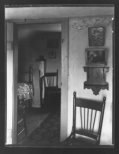 [Bedroom Interior Seen through Doorway, Near Copake, New York]