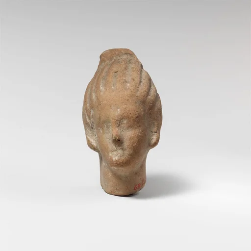 Terracotta head of a woman