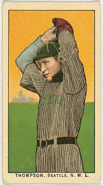 Thompson, Seattle, Northwestern League, from the "Obak Baseball Players" set (T212), issued by the American Tobacco Company to promote Obak Mouthpiece Cigarettes — American Tobacco Company