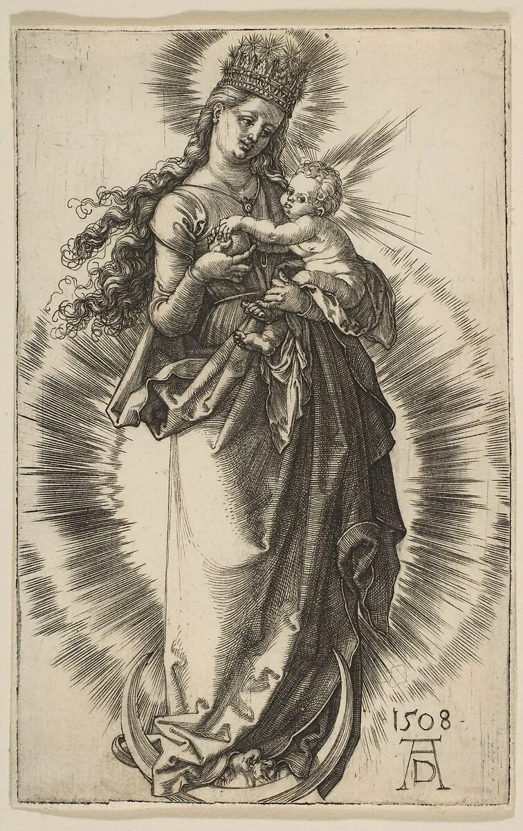 Virgin on a Crescent with a Starry Crown — de Lumague|Albrecht Dürer