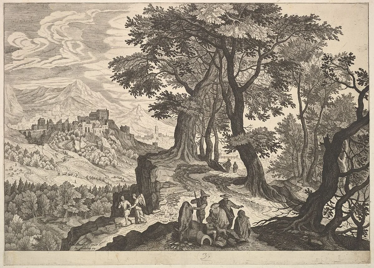 Landscape with Tobias and the Angel and Gypsies — Aegidius Sadeler II|Jan Brueghel the Elder|Justus Sadeler