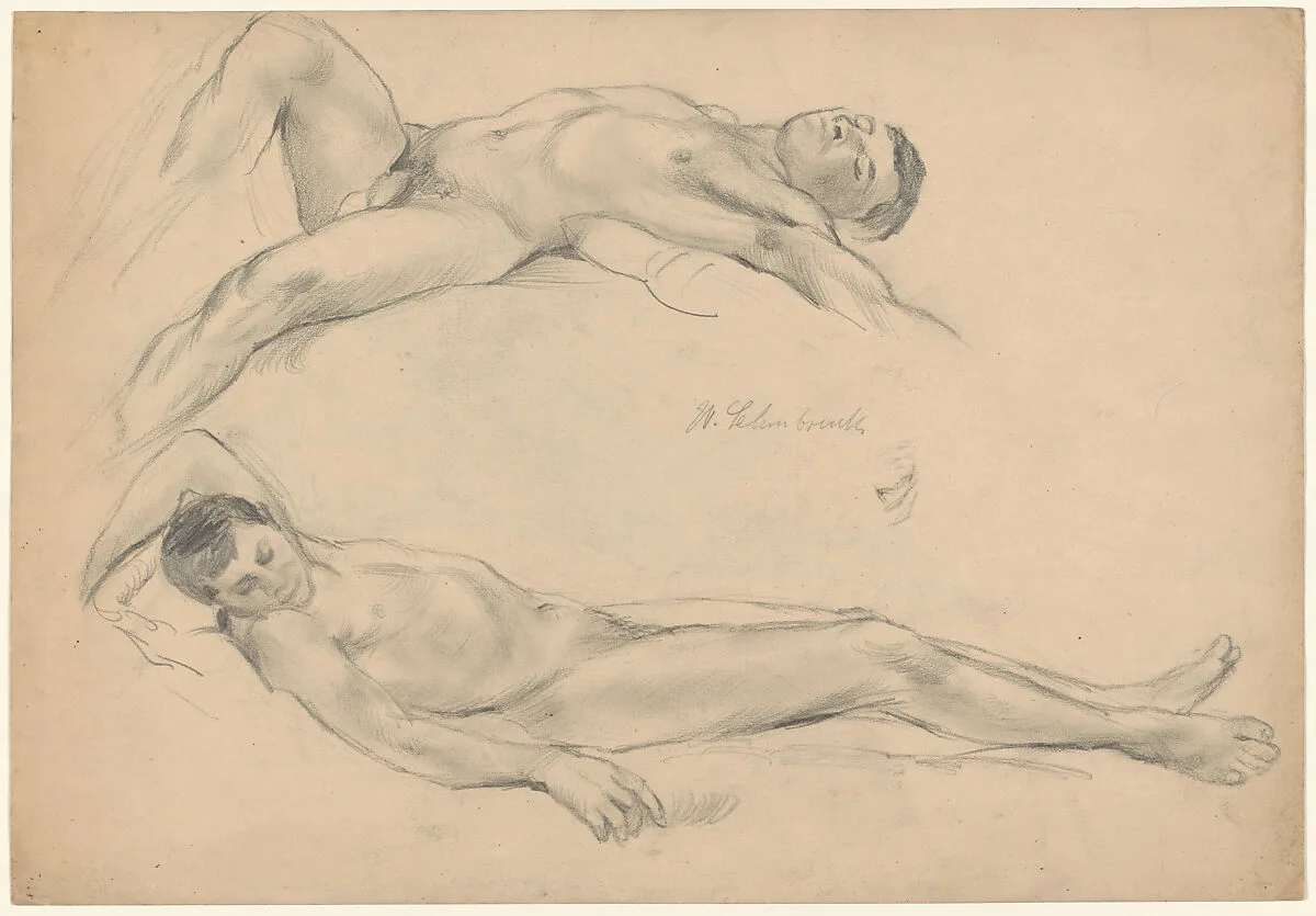 Two Studies of a Reclining Man — Wilhelm Lehmbruck