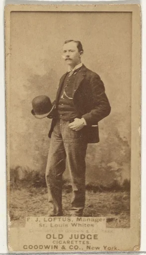 Loftus, Manager, St. Louis Whites, from the Old Judge series (N172) for Old Judge Cigarettes