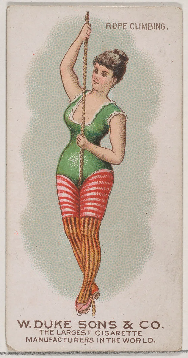 Rope Climbing, from the Gymnastic Exercises series (N77) for Duke brand cigarettes — W. Duke, Sons & Co.