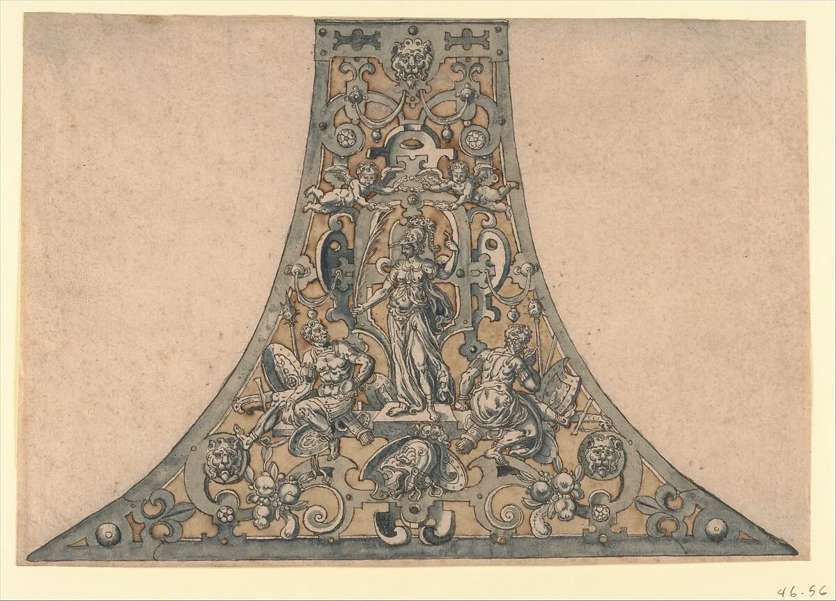 Design for a Powder Flask — Wendel Dietterlin, the Elder|Anonymous, German, 16th century