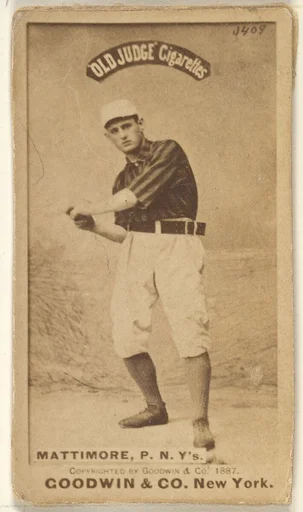 Michael "Mike" Joseph Mattimore, Pitcher, New York, from the Old Judge series (N172) for Old Judge Cigarettes
