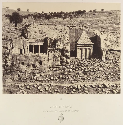 Jérusalem. Tombeaux de St Jacques et de Zacharie