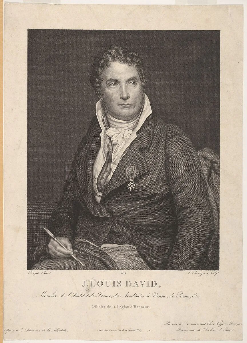 Portrait of J. Louis David — Eugène Bourgeois|Jacques Louis David|Georges Rouget
