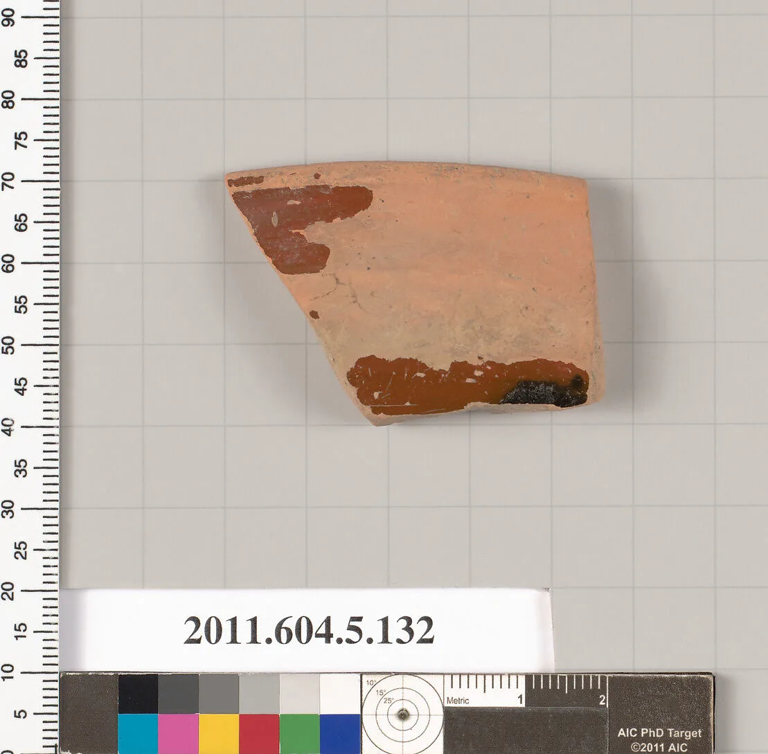 Terracotta rim fragment of a stemless kylix (drinking cup)? — Unknown