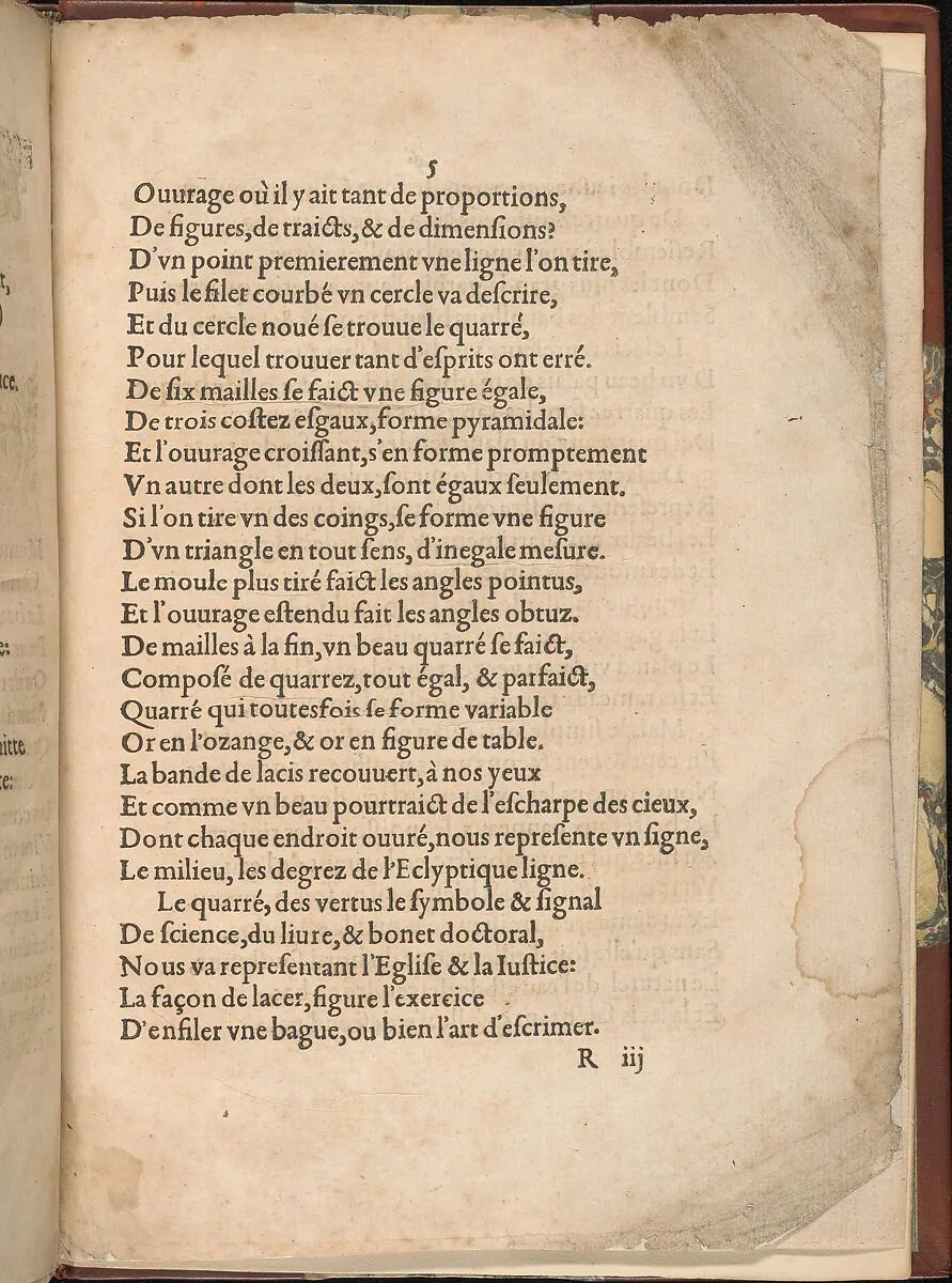 Les Secondes Oeuvres, et Subtiles Inventions De Lingerie du Seigneur Federic de Vinciolo Venitien, page 67 (recto) — Federico de Vinciolo|Jean Le Clerc|Catherine de Bourbon