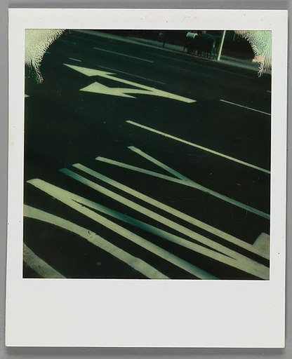 [Street Arrow, Lane Dividers, and Lettering: "ONLY"]