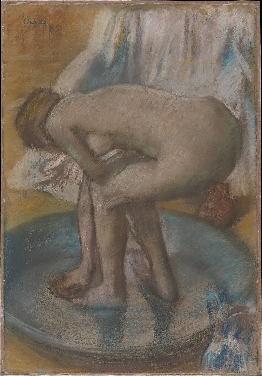 Woman Bathing in a Shallow Tub — Edgar Degas