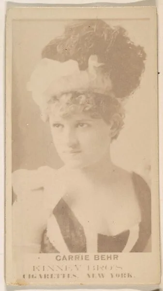 Carrie Behr, from the Actresses series (N245) issued by Kinney Brothers to promote Sweet Caporal Cigarettes — Kinney Brothers Tobacco Company