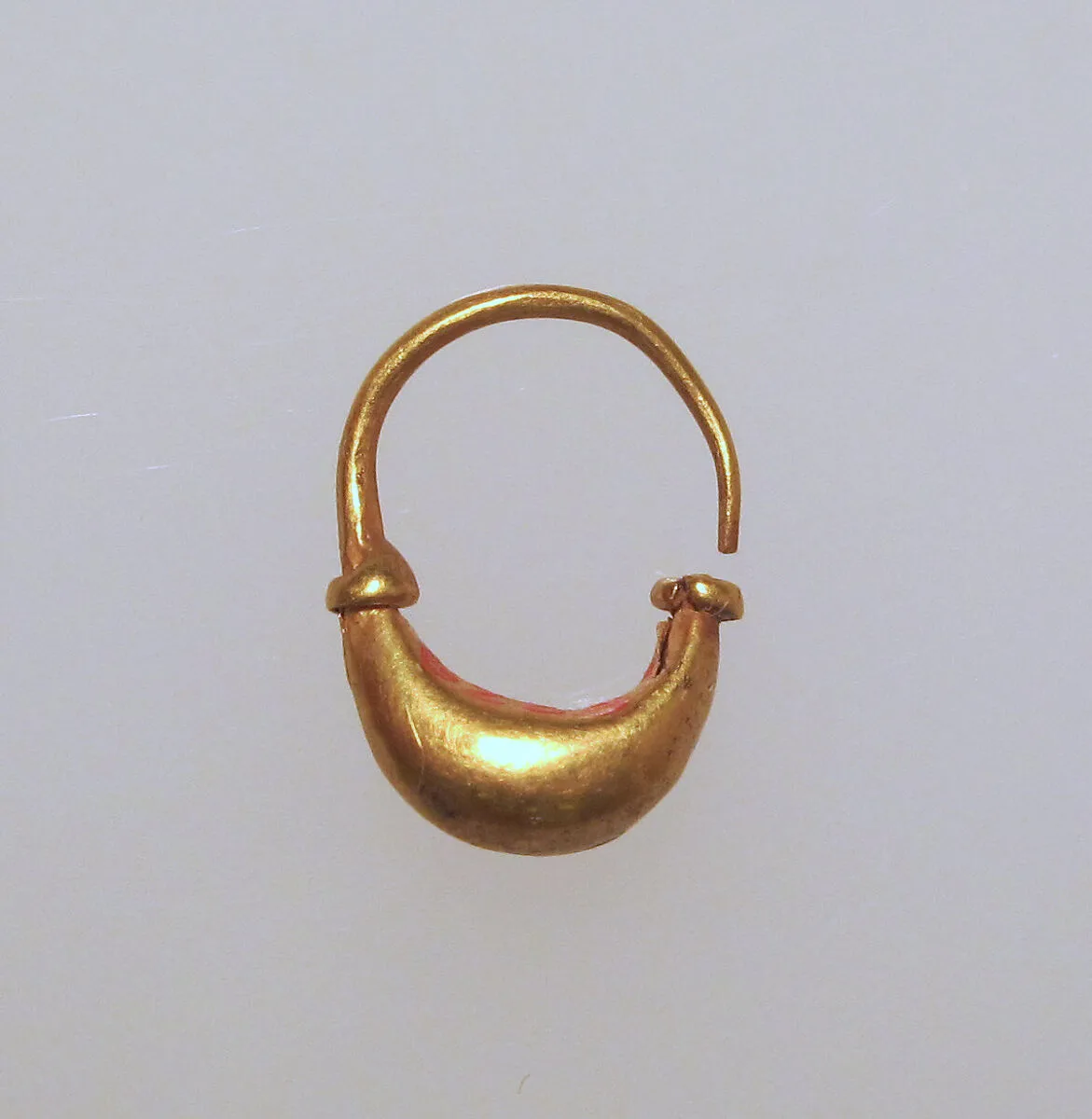 Earring, boat-shaped — Unknown
