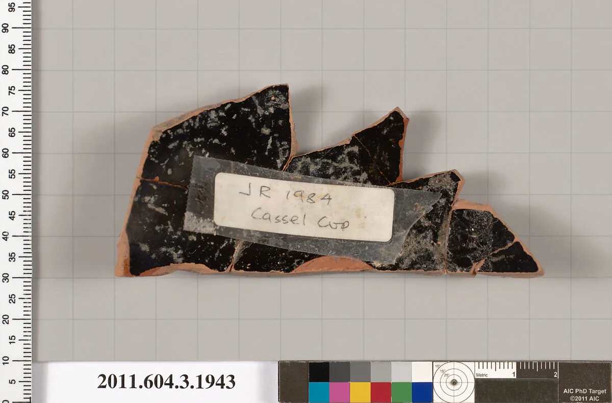Terracotta fragment of a kylix: Cassel cup (drinking cup) — Unknown