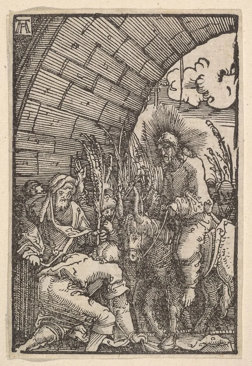Entry into Jerusalem, from The Fall and Salvation of Mankind Through the Life and Passion of Christ — Albrecht Altdorfer