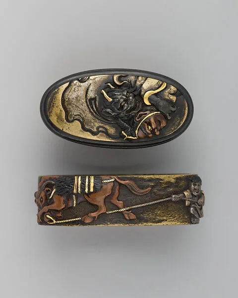 Sword-Hilt Collar and Pommel (Fuchigashira) — Unknown