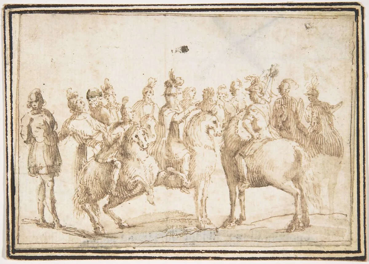 Group of Horsemen — Francesco Allegrini