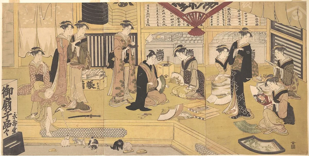 御影堂扇屋図|The Mieidō Fan Shop — Utagawa Toyokuni I