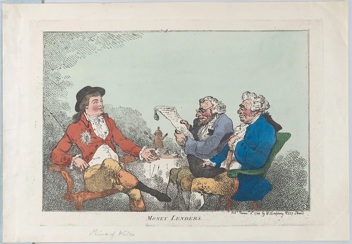 Money Lenders — William Humphrey|George, Prince of Wales|Thomas Rowlandson
