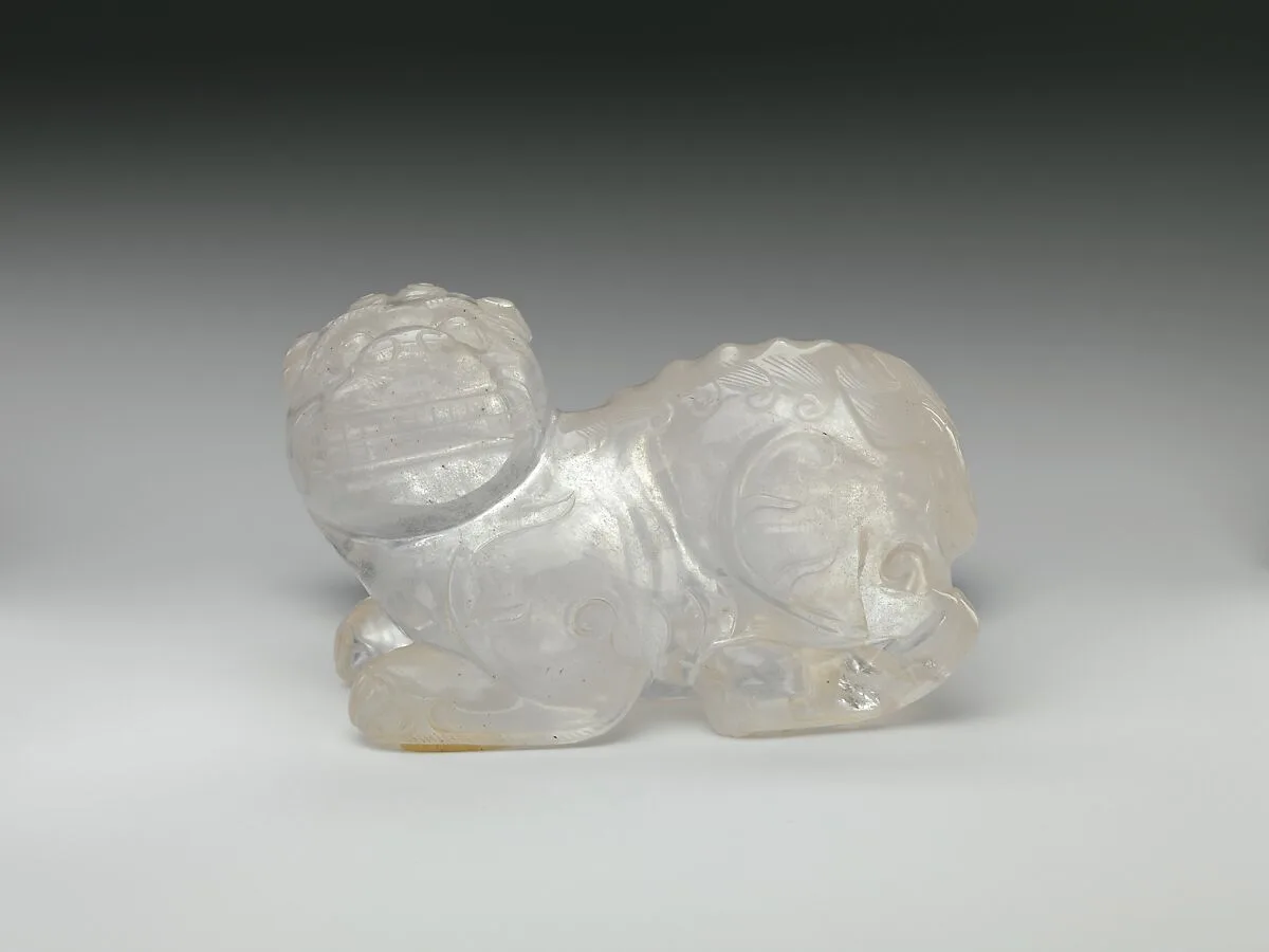 清 水晶獅形擺件|Figure of a lion — Unknown