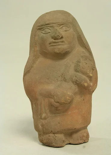 Standing Ceramic Figure with Child