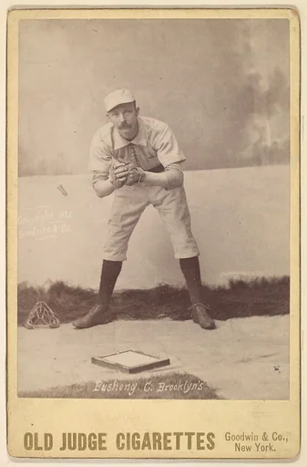 Albert John "Doc" Bushong, Catcher, Brooklyn, from the series Old Judge Cigarettes
