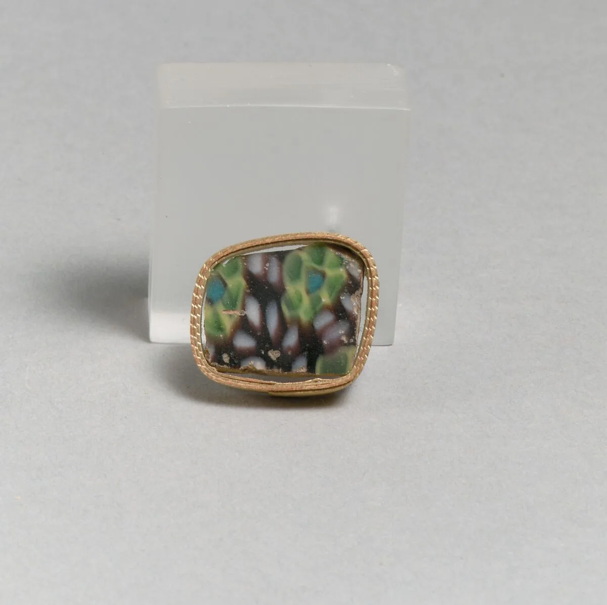 Glass mosaic inlay fragment — Unknown
