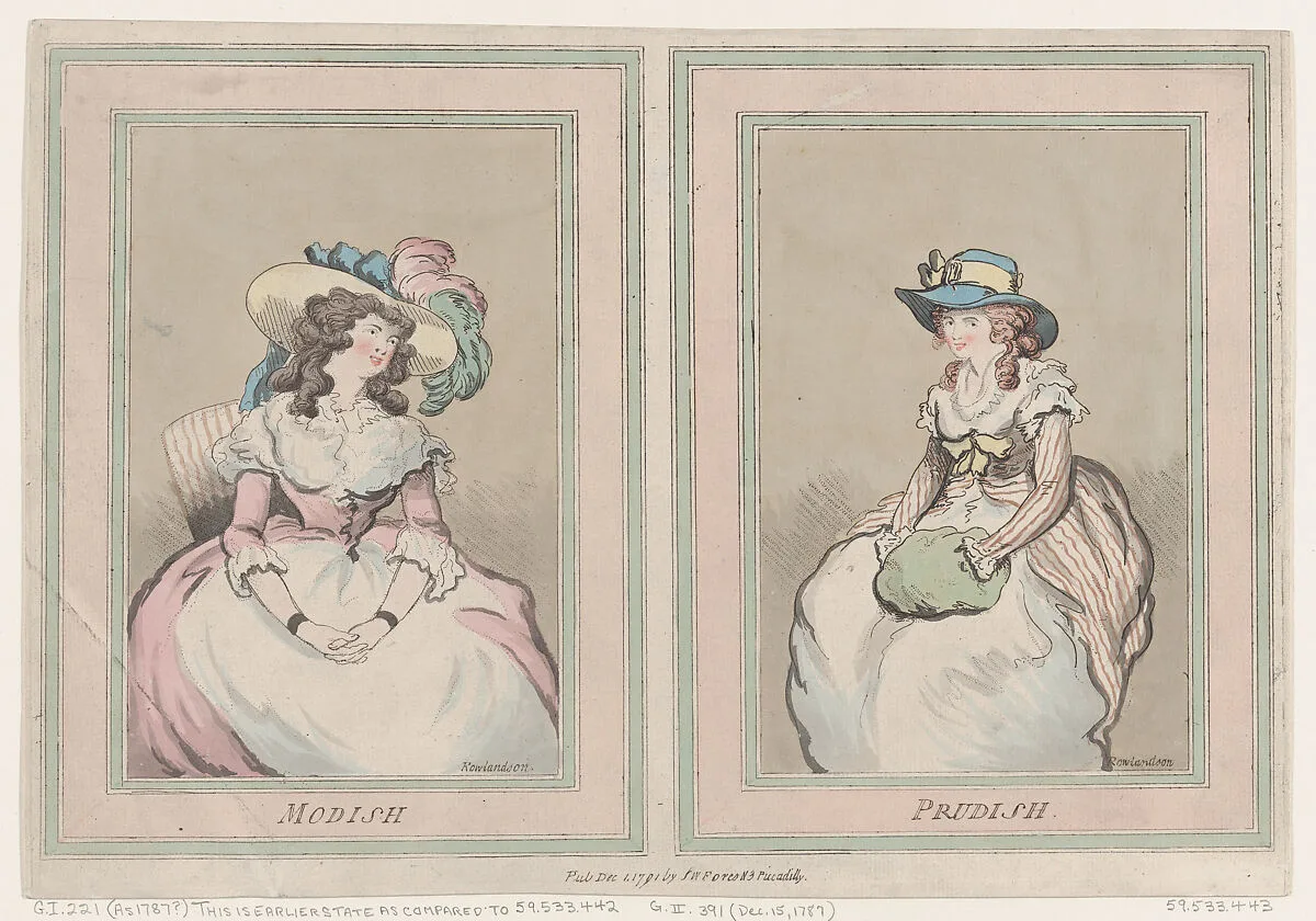 Modish and Prudish — Thomas Rowlandson|S. W. Fores