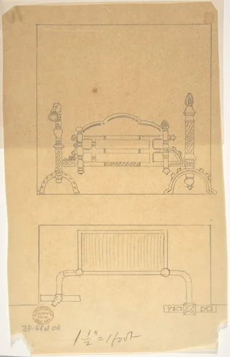 Design for Grate, with Plan