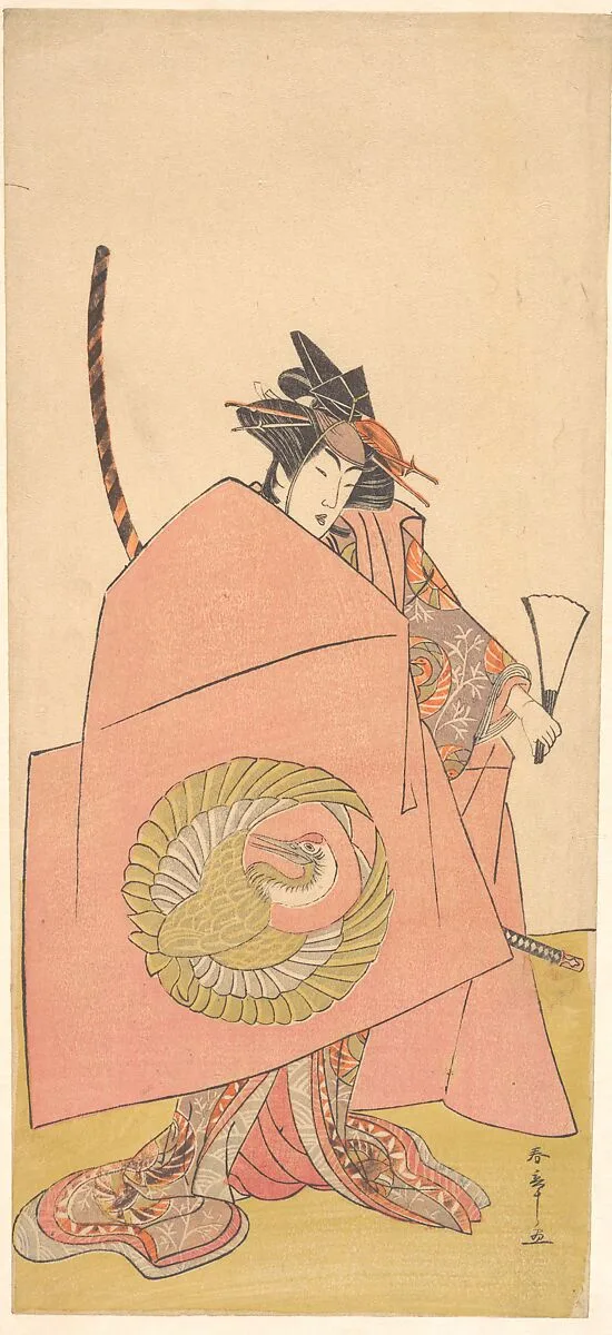 三代目瀬川菊之丞のわっぱ菊王にて女朝比奈の草摺引|The Actor Segawa Kikunojō III as Wappa no Kikuō in a Woman’s “Asahina Armor Pulling” (Asahina no kusazuri-biki) Scene — Katsukawa Shunshō 勝川春章