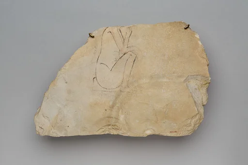 Ostracon with Sketch of Seated Child