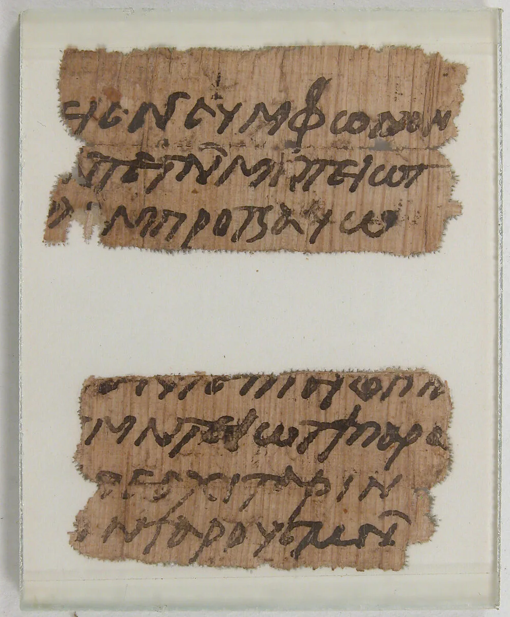 Papyrus Fragments of a Letter — Unknown