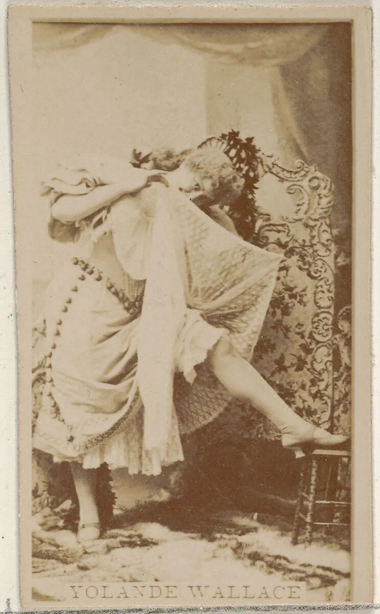 Yolande Wallace, from the Actors and Actresses series (N45, Type 8) for Virginia Brights Cigarettes — Allen & Ginter