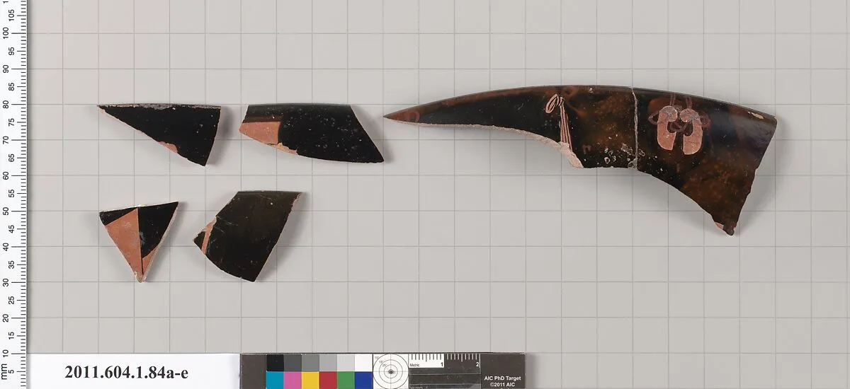 Terracotta fragments of a kylix (drinking cup) — Unknown