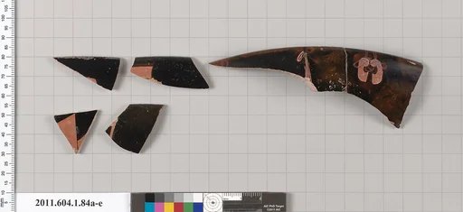 Terracotta fragments of a kylix (drinking cup)