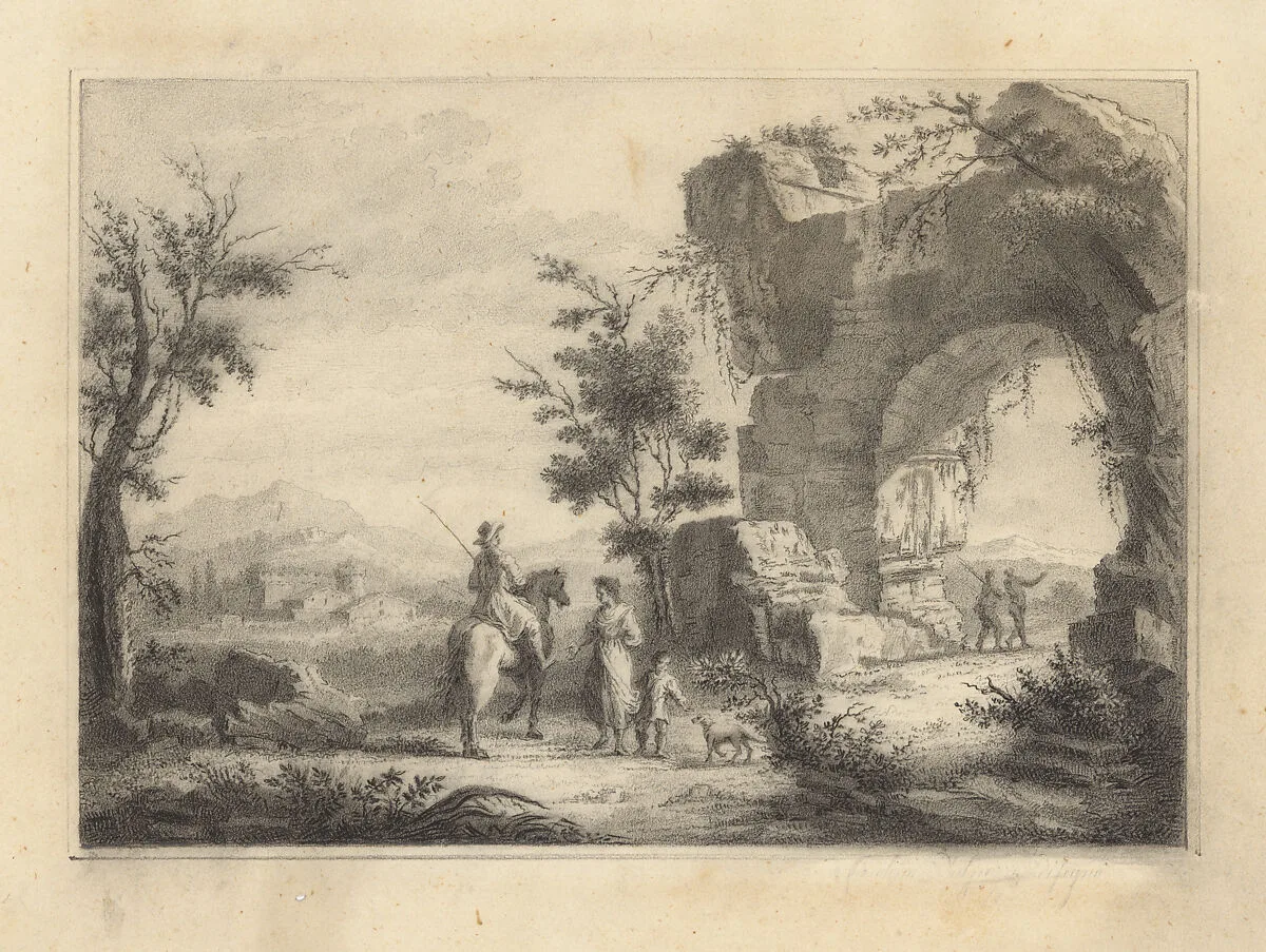 Landscape with Ruined Architecture — School of Zuccarelli